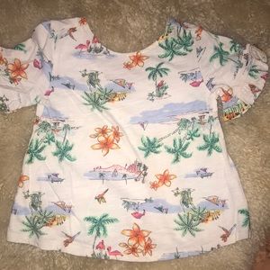 Island Vibes flutter sleeve tee size 4t
